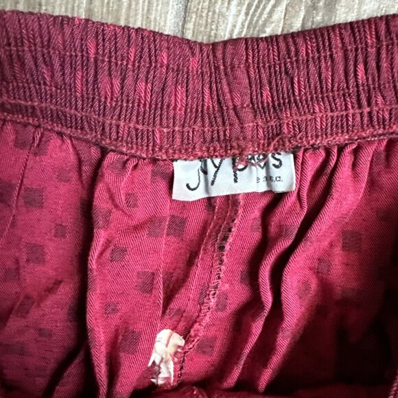 2/$18 SALE! Vintage Palazzo Wide Leg Pants Pink Geometric Boho Fairy Flowy M - Picture 6 of 11